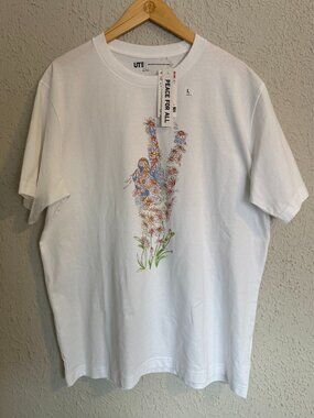RARE White Flower Peace JW Anderson Tee